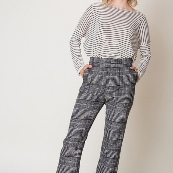 🤩SALE Plaid Pants soft Comfy Cigarette Pants - Picture 4 of 5